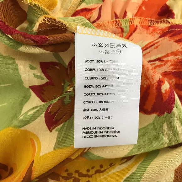 Faithfull the Brand Rios Floral Midi Dress Women's Size L US 8 Multicolor Rayon - Picture 12 of 12